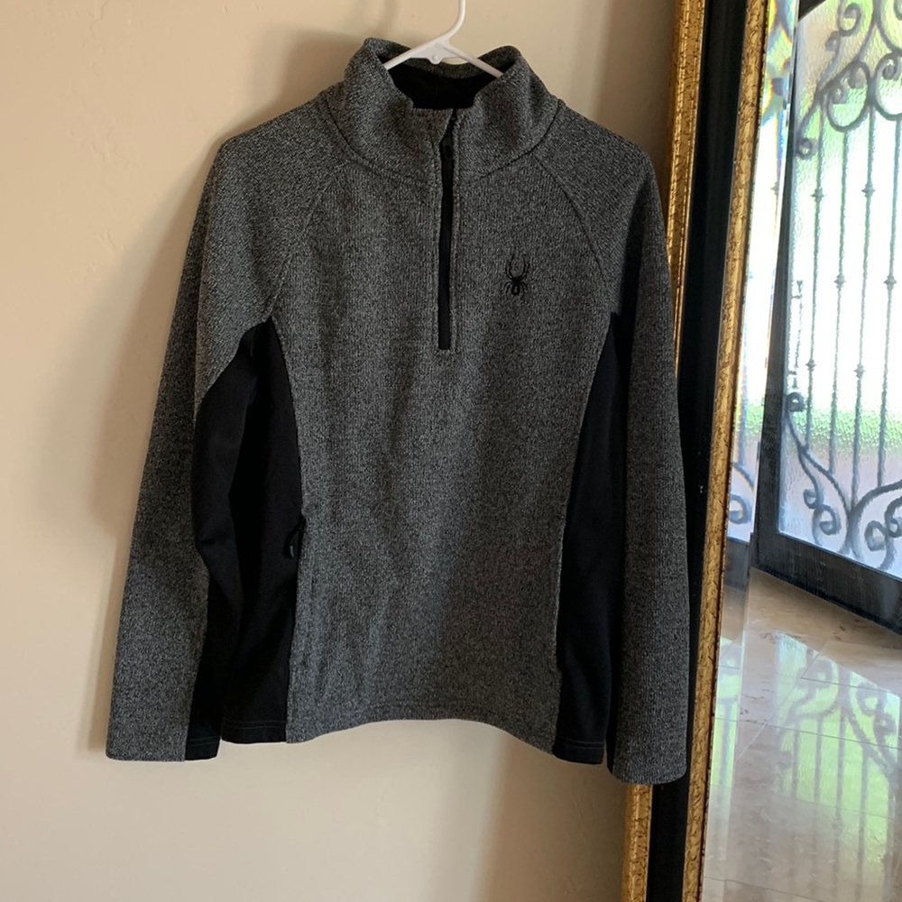 Spyder Fleece 1/4 Zip Front Sweater - Picture 2 of 6